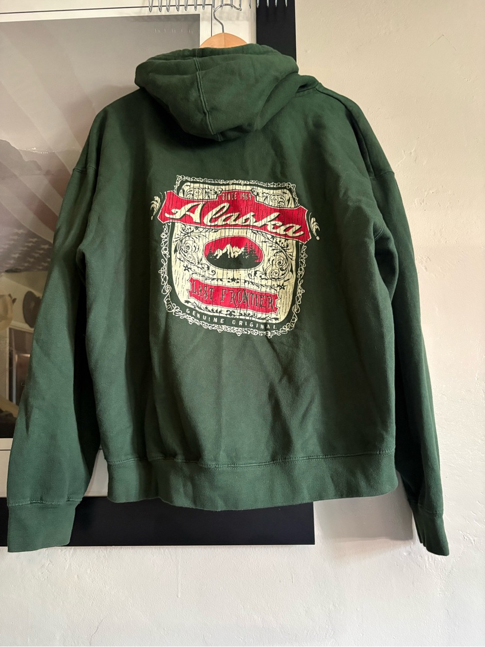 Alaska Graphic Green Hoodie Jacket